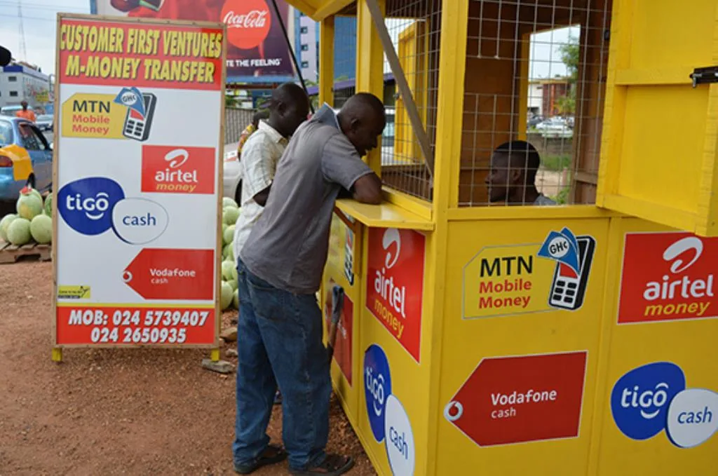 Mobile money agent in Ghana
